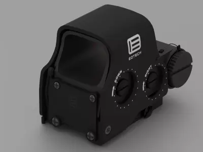 Holo Sight Scope Low-Poly Free low-poly 3D model