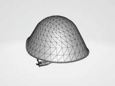 East German M56 Helmet Low-poly 3D model