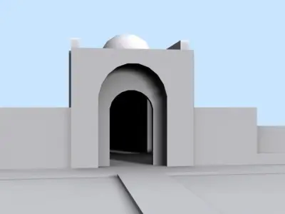 stone gate of Khoi Low-poly 3D model