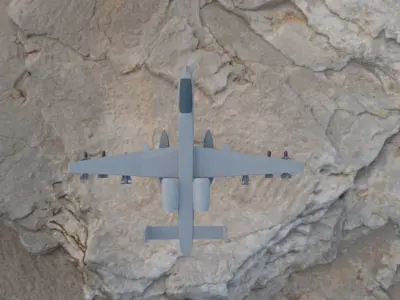 Fairchild Republic A-10 Thunderbolt II Free low-poly 3D model