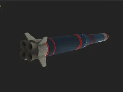 EVA N2 missile Nuclear Bomb Low-poly 3D model