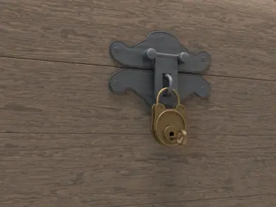 Treasure Chest Low Poly PBR Low-poly 3D model