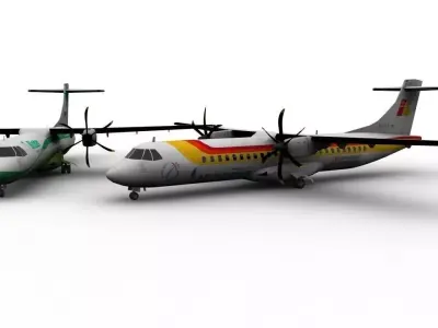 ATR 72 Low-poly 3D model