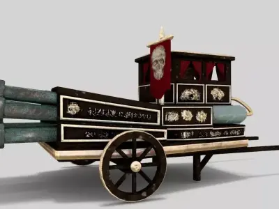 The Necromancer organ Low-poly 3D model