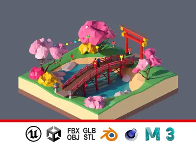 land 59A Low-poly 3D model