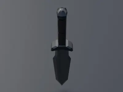 Battle Dagger Low-poly 3D model