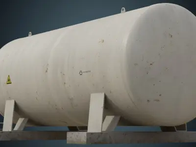 Industrial Gas Tank 6B Low-poly 3D model