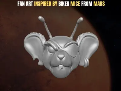 Mice collection fan art heads inspired by Biker Mice From Marss 3D print model