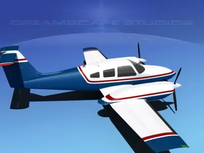 Piper PA-44-180T Turbo Seminole V04 3D model