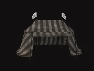 Medieval Tent V02 Low-poly 3D model