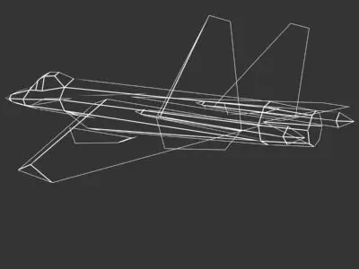 MSF fighter jet flying in sky 3D model