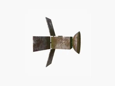 Satellite G11 Destroyed - SciFi Space Design Low-poly 3D model