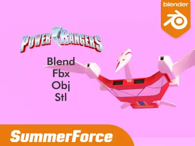 Pterodactyl Dinozord - Power Ranger 3D model