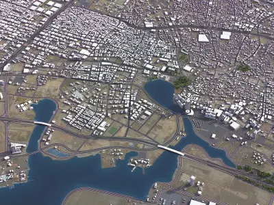 Jeddah Low-poly 3D model