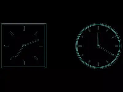 Clocks - Dining Room Pack Free low-poly 3D model