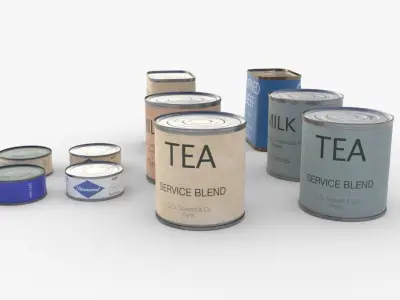 Australian Combat Rations WWII Low-poly 3D model