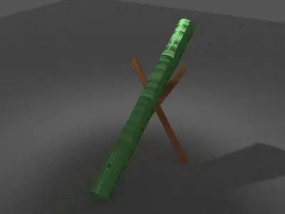 Bamboo Cannon 3D model