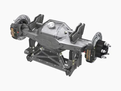 HCD Steel finish rear end Low-poly 3D model