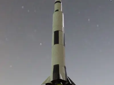 Saturn V Spaceship Free 3D model