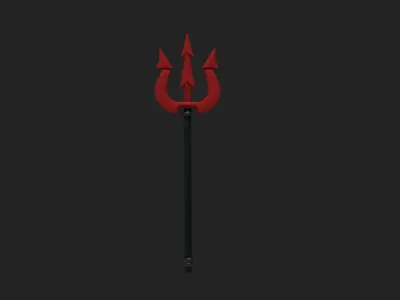 Devil Trident Low-poly 3D model