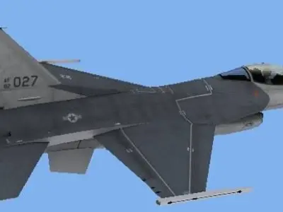 F-16C Fighting Falcon USAF Low-poly 3D model