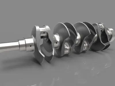 Crank shaft 3D model