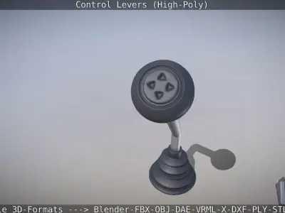 Control Levers High-Poly 3D model