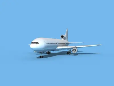 Lockheed L1011 Unmarked 2 3D model