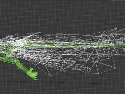 The phoenix bird Low-poly 3D model