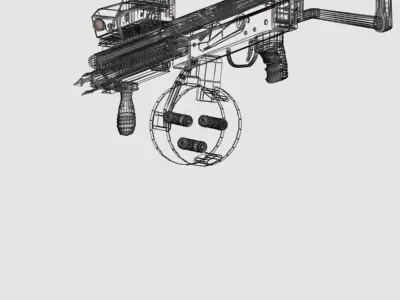 Weapon Collection rifle with scope 3D model