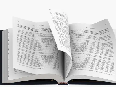 Black Cover Rigged Book 3D model