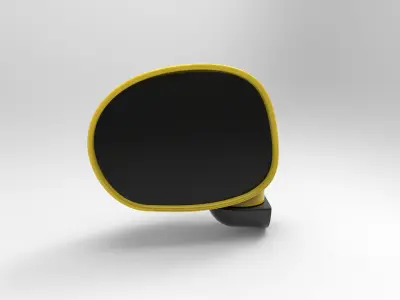 Car side view mirror 3D model