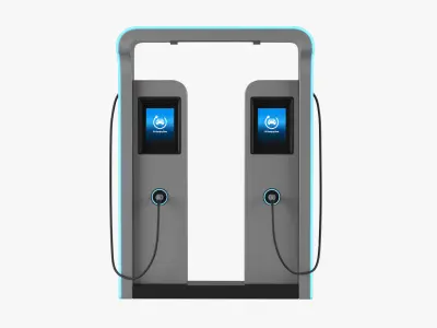 Electric Vehicle Charging Station 3 3D model