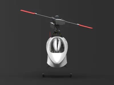 Belt CP V2 Custom RC Helicopter 3D model