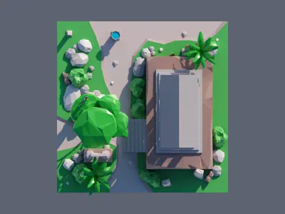 land 24A Low-poly 3D model