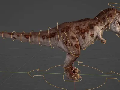 Tyrannosaurus rex rigged 3D model