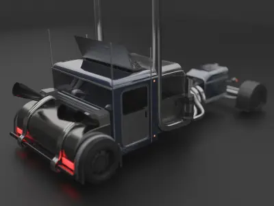 Heavy american truck 3D model