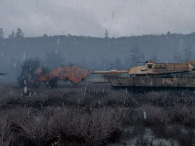 tanks of winter Low-poly 3D model