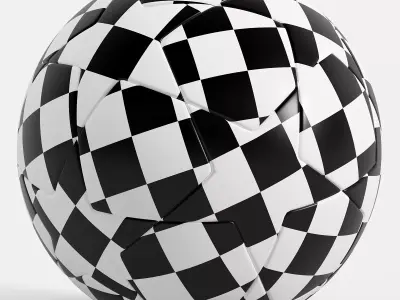 Champions League Ball by Sintakinar Blogspot Free low-poly 3D model