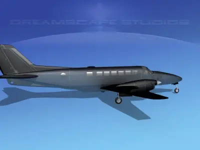 Beechcraft B99 Black Beech 3D model