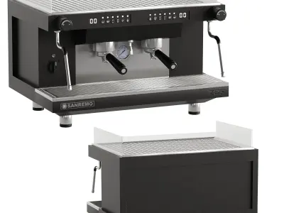 Coffee Makers Set 6 Commercial Set 2 Low-poly 3D model