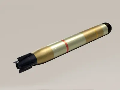 MU90 Impact torpedo low-poly 3D model