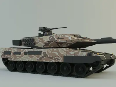  Leopard 2A6 military tank 3D model