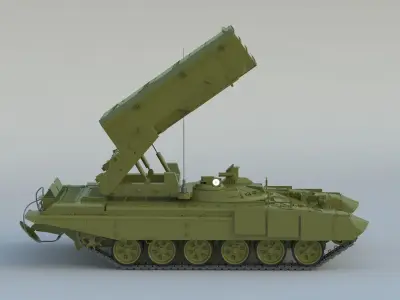 TOS-1 Multiple Rocket Launcher 3D model