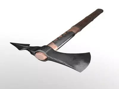 Ardent Ax With Ornament 3D model
