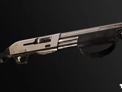 Modern Shotguns Vol 1 Low-poly 3D model
