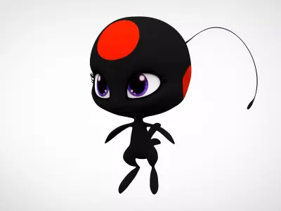 Tikki Akumatized Low-poly 3D model