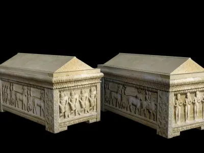 Cypriot Sarcophagus  Free low-poly 3D model