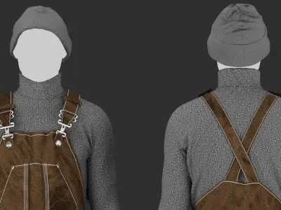 Fishing clothes for marvelous designer 3D model