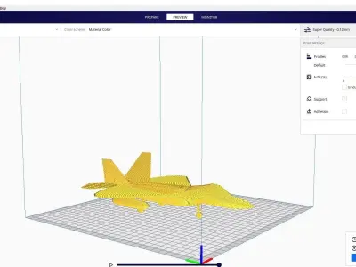 F22 3d printed cura 3D print model